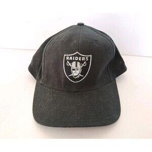Vintage Oakland Raiders Hat Black Adjustable Led Light